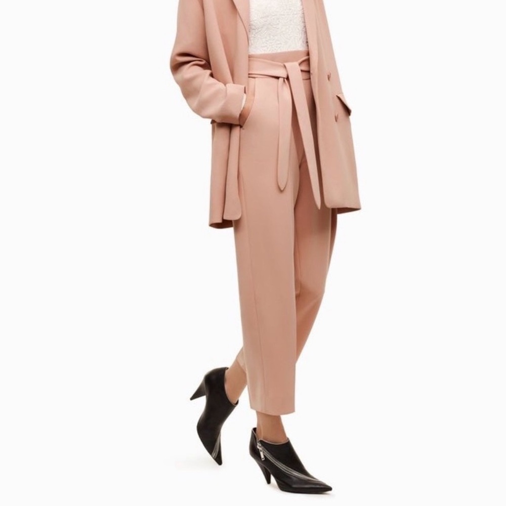 Aritzia Wilfred - Feuille Ultra High Rise Paperbag Belt Pants